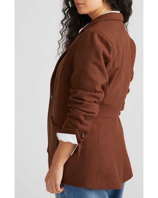 UNIVERSAL STANDARD Brown Kidjo Wool Blend Jacket