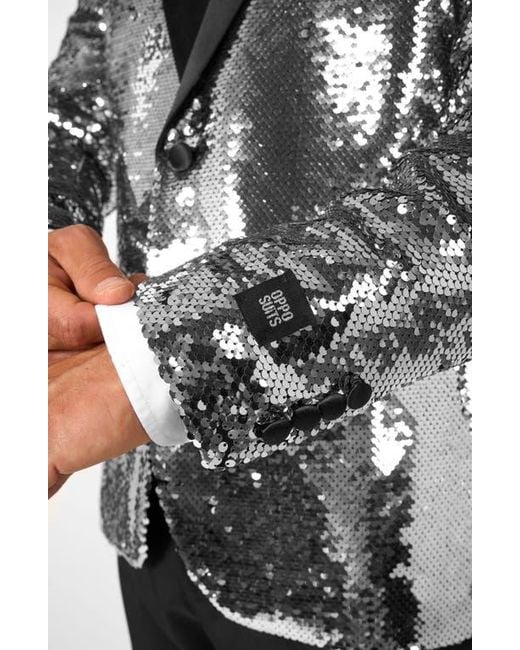 Opposuits Black Shiny Sequin Dinner Jacket for men