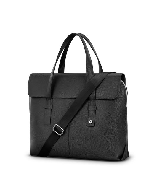 Samsonite Black Mobile Solution 2 Convertible Leather Briefcase