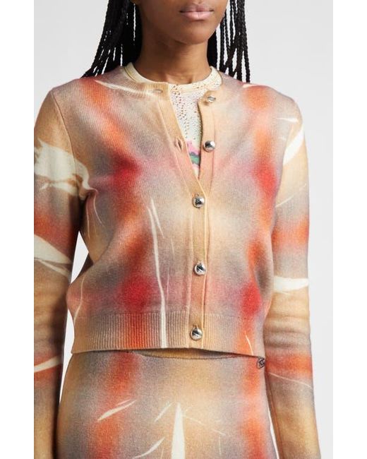 DIESEL Pink M-Chloty Distorted Check Wool Cardigan