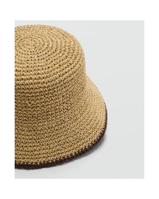 Mango Metallic Straw Bucket Hat