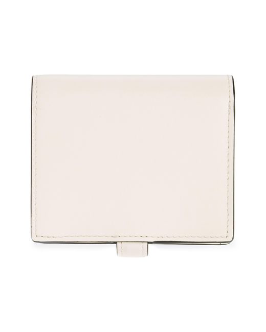 Mulberry Natural Lana Compact High Gloss Leather Bifold Wallet