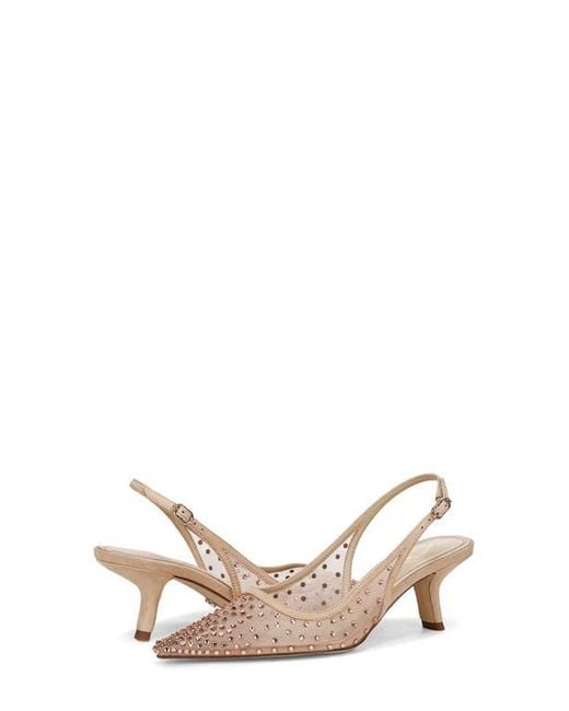 Sam Edelman Natural Bianka Slingback Mesh Pointed Toe Pump