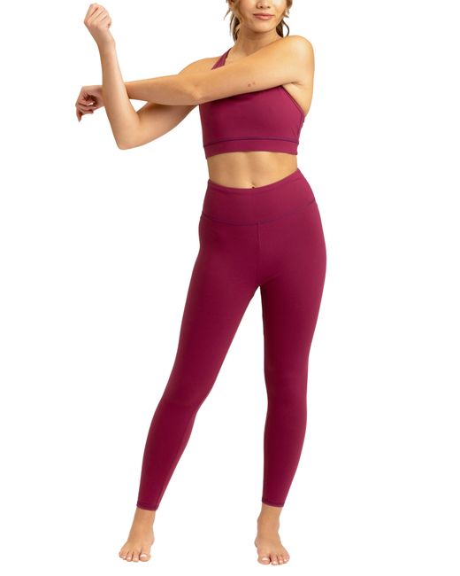 Threads For Thought Red Claire High Waist 7/8 leggings