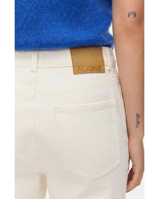 ALIGNE White Crop Flare Jeans