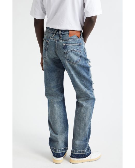 Rhude Blue Beach Bum Distressed Jeans for men