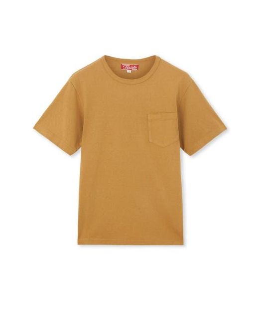 Fortela Brown Tubejp Cotton Chest Pocket T-Shirt for men