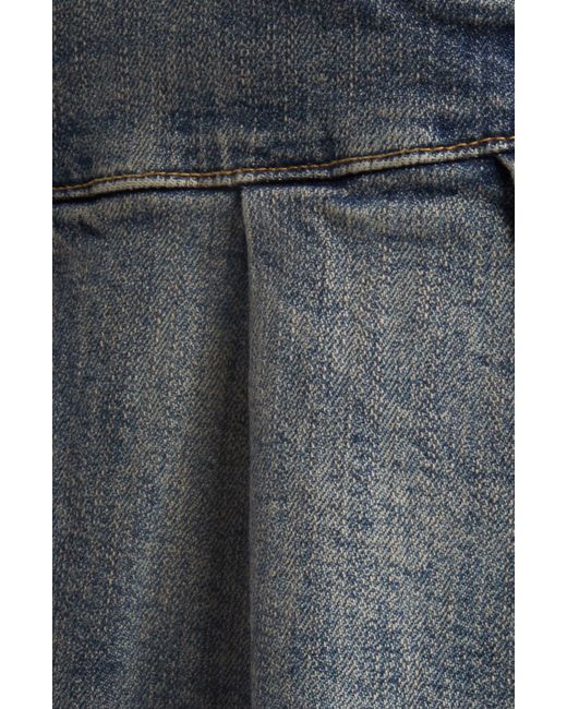 BDG Gray Kara Pleated Denim Miniskirt