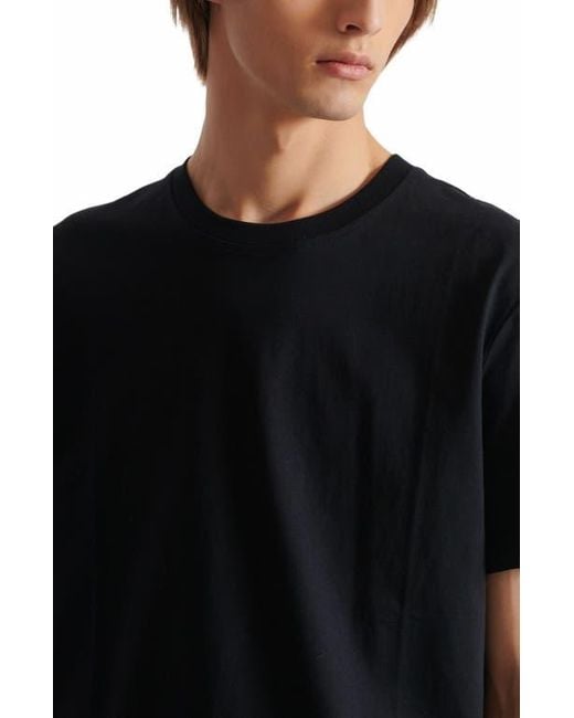 Balmain Black Small Stamp Printed T-Shirt for men
