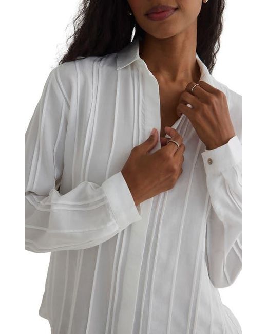 Bella Dahl Gray Pintuck Button-Up Shirt