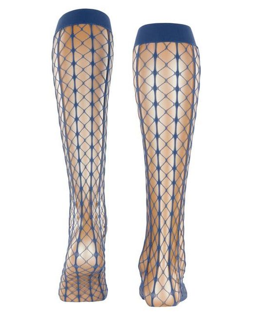 Falke Blue Paradise Net Knee High Socks