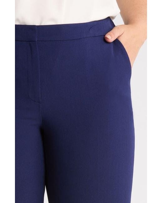 Kasper Blue Elastic Back Pants