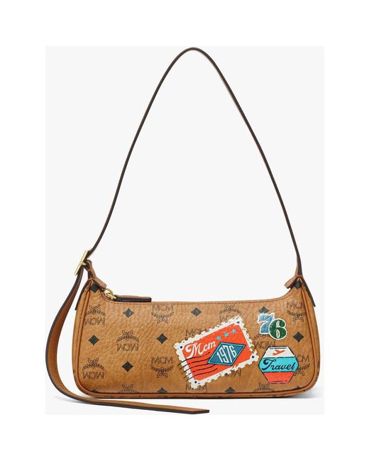 MCM Brown Aren Shoulder Bag