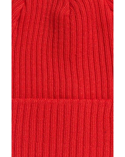 Fjallraven Orange Ribbed Performance Beanie for men