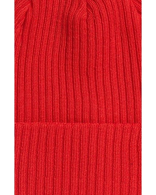 Fjallraven Orange Ribbed Performance Beanie for men