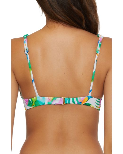 Becca Blue Isla Verde Seersucker Underwire Bikini Top