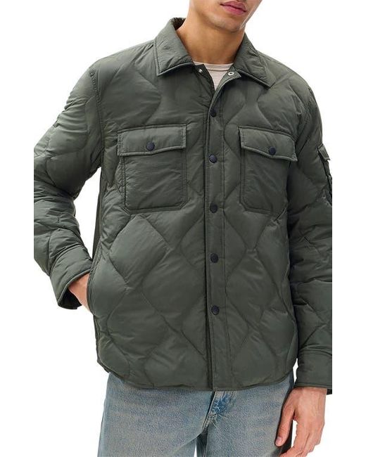 Rag & Bone Black Dane Padded Shirt Jacket for men