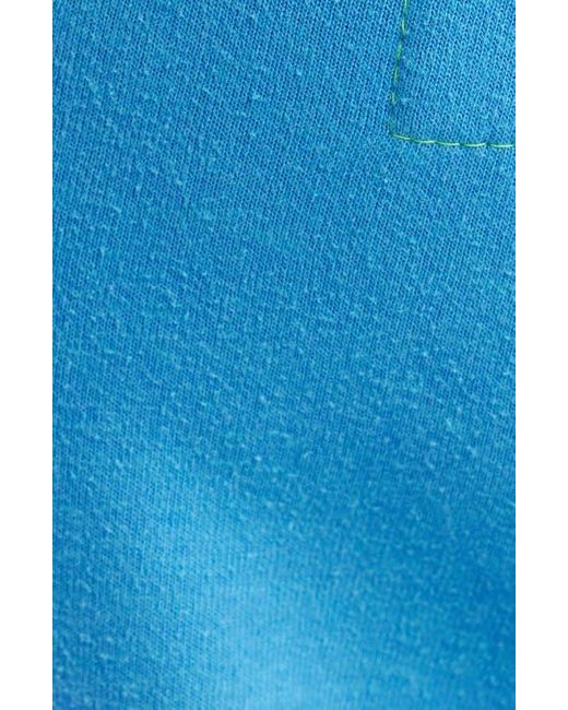 Aviator Nation Blue Rugby Stitch Wide Leg Sweatpants