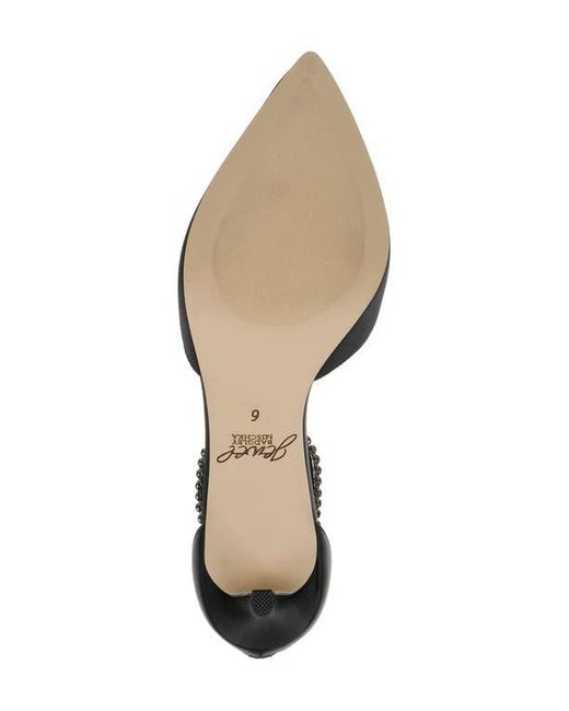 Badgley Mischka Black Emmi Ankle Strap Pointed Toe Pump
