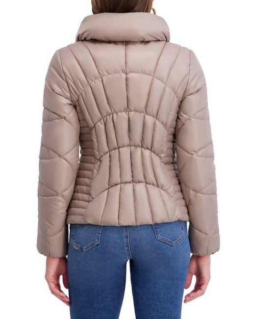 Kensie Red Hooded Puffer Jacket