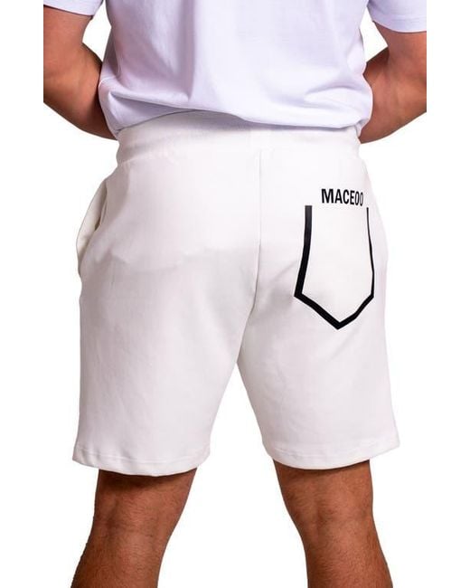 Maceoo White Solidpocket 76 Drawstring Shorts S for men