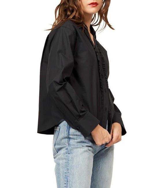 Equipment Black Aitana Ruffle Placket Button-Up Shirt
