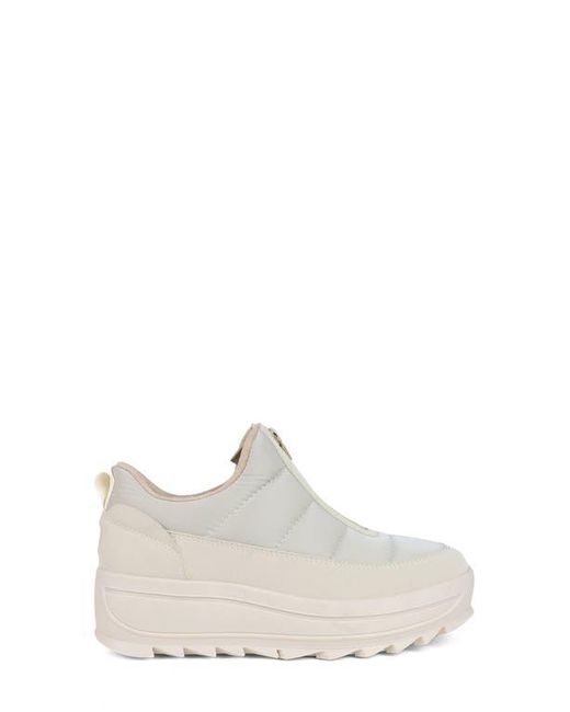Pajar White Gala Front Zip Waterproof Platform Ankle Bootie