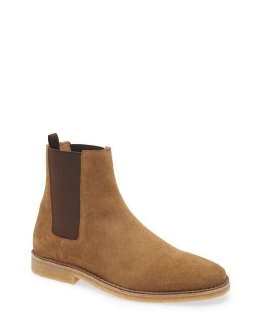 Boss Brown X Beckham Jareth Plain Toe Suede Chelsea Boot for men