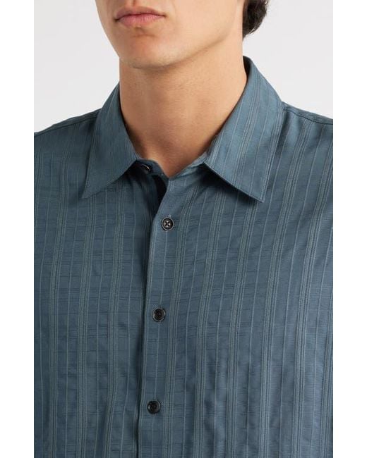 Rag & Bone Blue Dalton Plaid Short Sleeve Button-Up Shirt for men