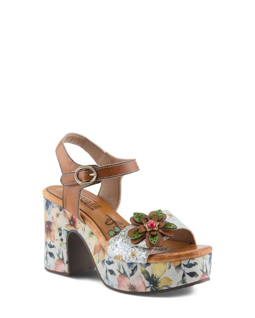 Spring Step Metallic Felis Platform Sandal