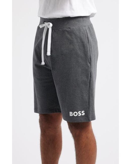 Boss Gray Ease Pajama Shorts for men