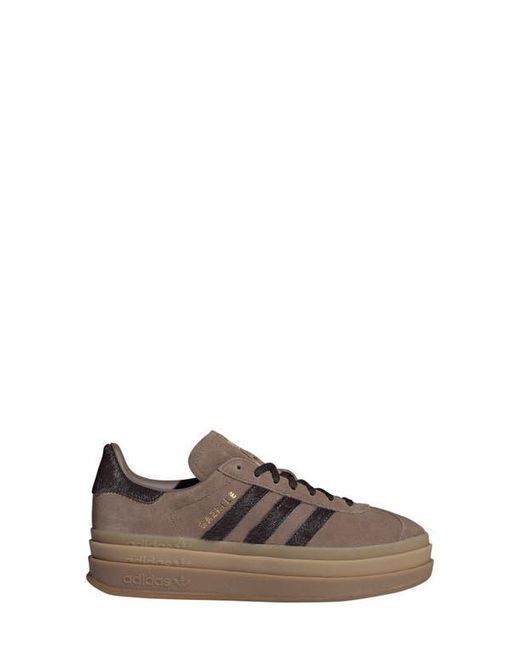 adidas gazelle silver green womens ADIDAS W Gazelle Bold 'Trace Brown' Platform JQ6436 main image 1