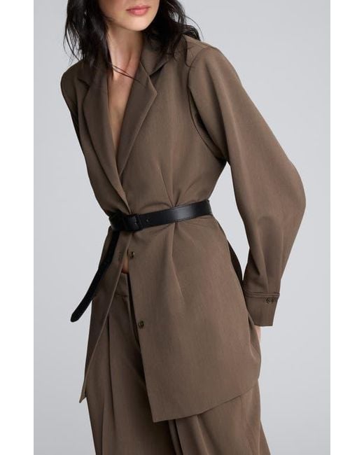 Kenneth Cole Brown Belted Jacket