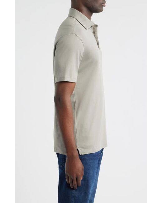 Robert Barakett Gray Georgia Solid Pima Cotton Polo for men