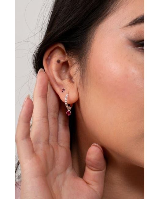 Dower & Hall Multicolor 3Mm Ruby Dewdrop Studs