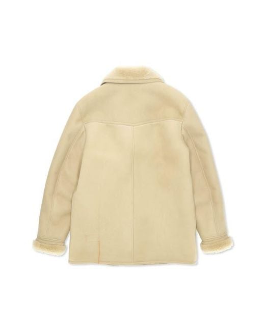 Fortela Natural Shearling Double Breasted Jacket for men
