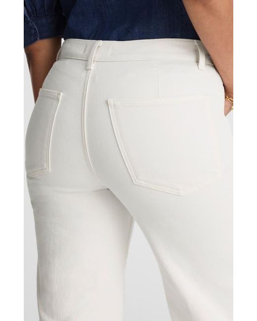 Madewell White The Flared Wide Leg Crop Jeans