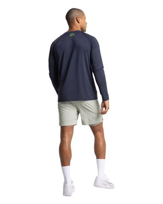 AVI Blue Performance Pickleball Long Sleeve for men