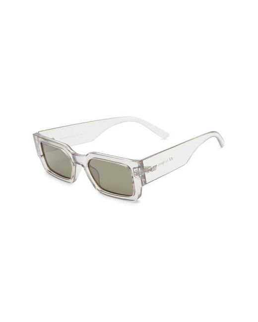 Le Specs Gray Contemplation 54Mm Rectangular Sunglasses for men