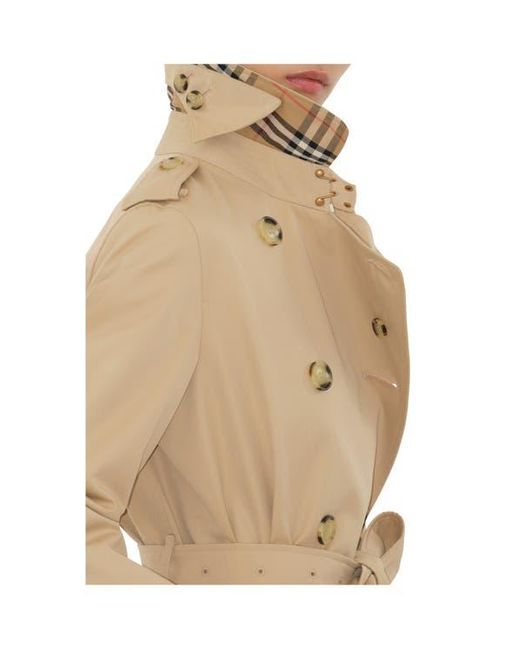 Burberry Natural Short Kensington Heritage Trench Coat