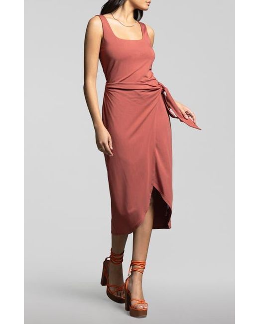 WEEKEND LOS ANGELES Red Aubrielle Sidetie Knit Dress