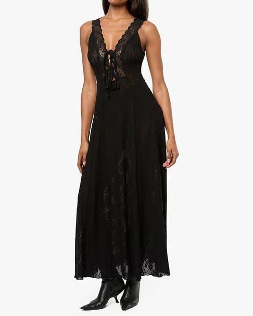 chinese dress ladies WeWoreWhat Floral Print Satin Lace Midi Dress