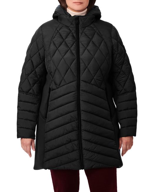 Bernardo Walker Packable Insulated Coat With Removable Hooded Bib in