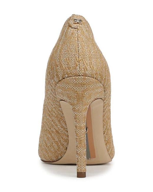 Sam Edelman Brown Hazel Raffia Pointed Toe Pump