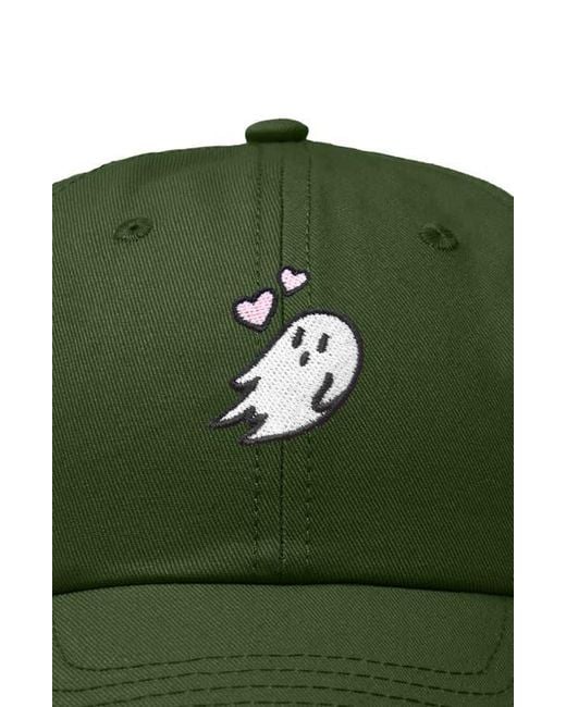 Alix Green Heartly Ghost Embroidered Cap