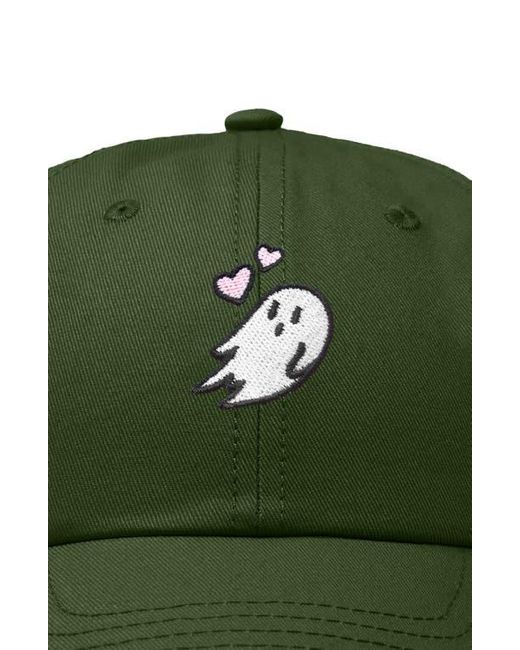 Alix Green Heartly Ghost Embroidered Cap