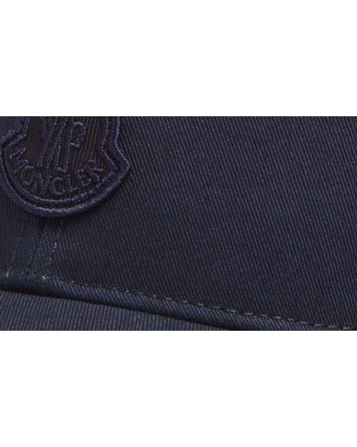 Moncler Blue Embroidered Logo Patch Adjustable Baseball Cap