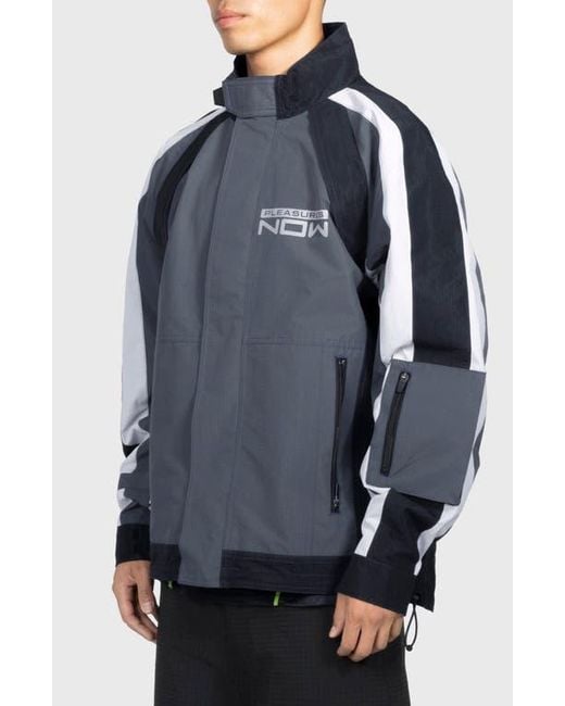 Pleasures Blue Tactical Moto Jacket for men