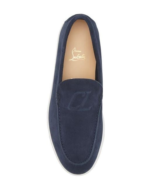 Christian Louboutin Blue Varsiboat Slip-On Sneaker for men