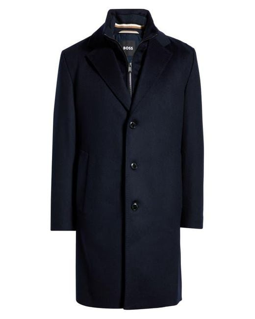 BOSS Jared 3-In-1 Coat With Removable Bib in Blue for Men | Lyst
